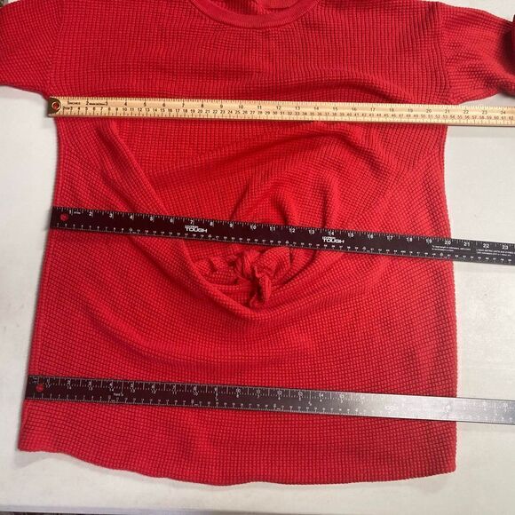 Sexy Bow Tie Pullover Sweater Long Sleeves Size Large Red - Picture 9 of 9